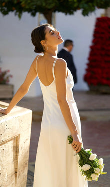 Satin Cowl-Neck Maxi Dress