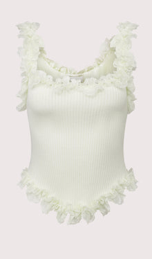 Lace Ruffle Knit Top
