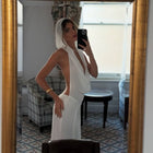 Backless Hooded Chiffon Maxi Dress