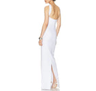 Back Halter Strapless Back Slit Bodycon Dress