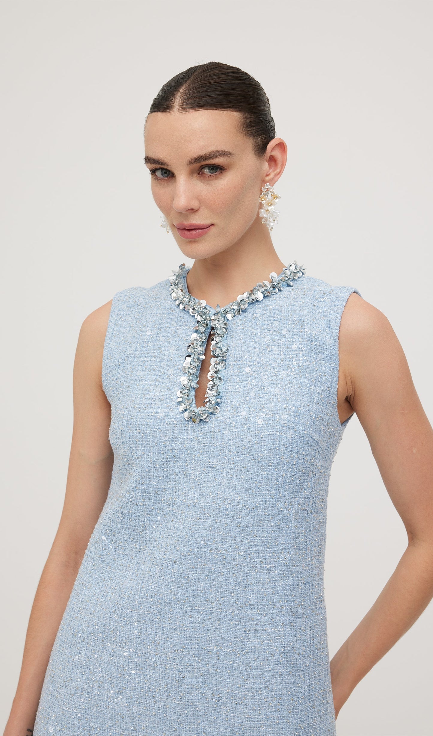 Sequin Boucle Mini Dress