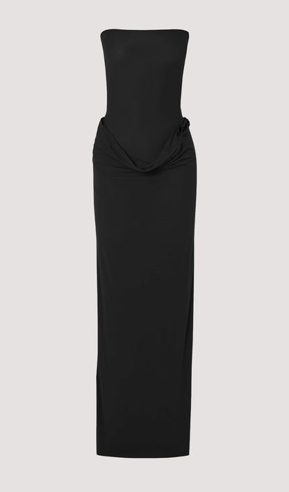 Appliqued Stretch Jersey Maxi Dress