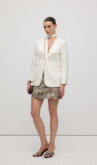 Satin V Neck Blazer