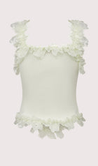 Lace Ruffle Knit Top