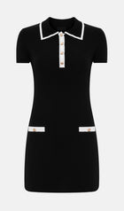 Knitted With Contrast Edge Mini Dress