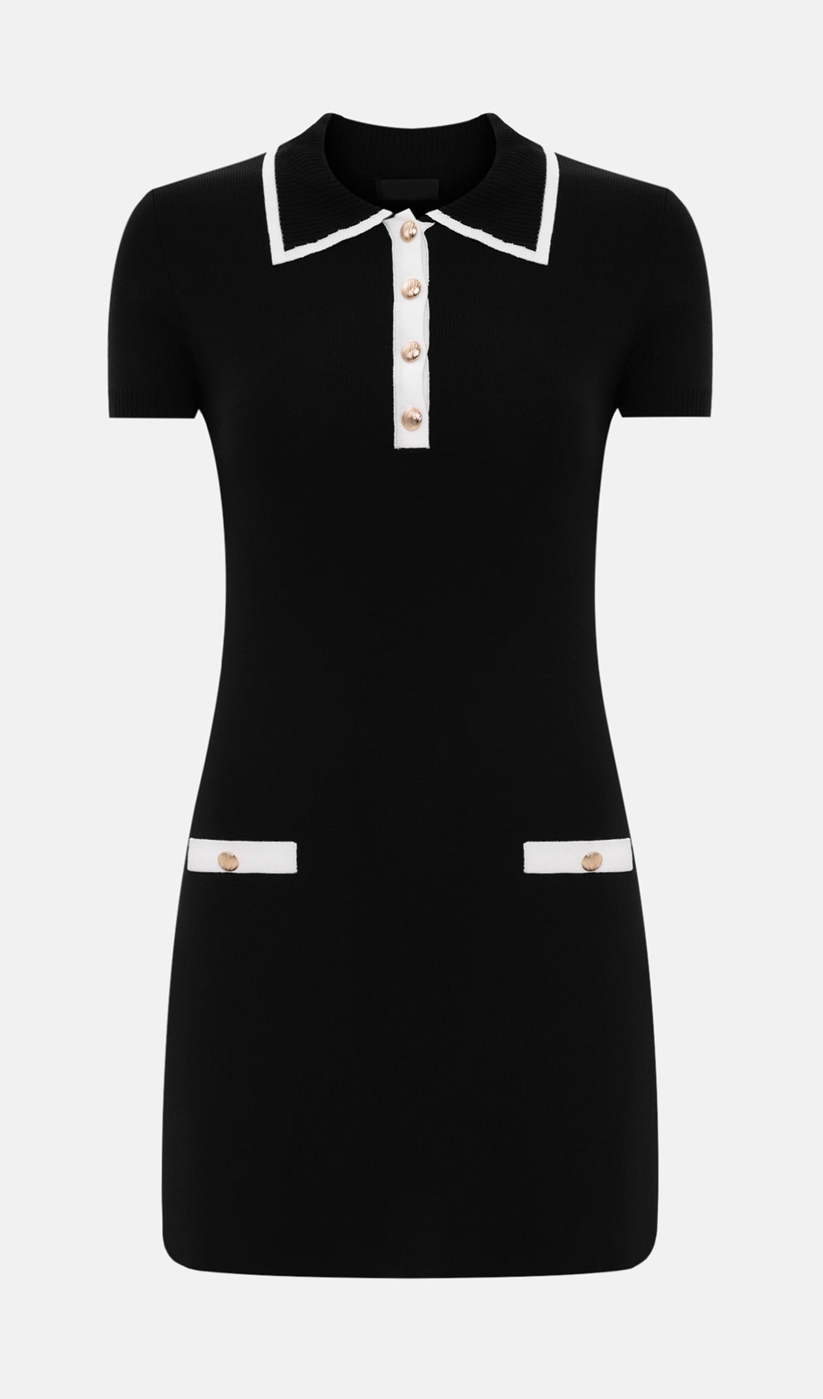 Knitted With Contrast Edge Mini Dress