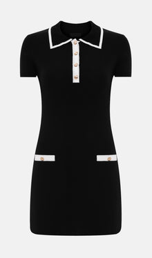 Knitted With Contrast Edge Mini Dress