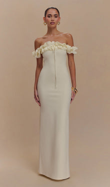 Ruffle Off Shoulder Maxi Dress