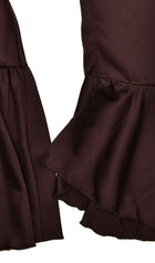 Ruffled Satin Mini Dress