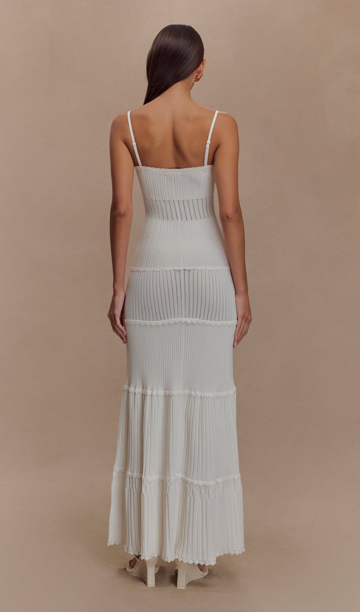 Pointelle Knit Maxi Dress