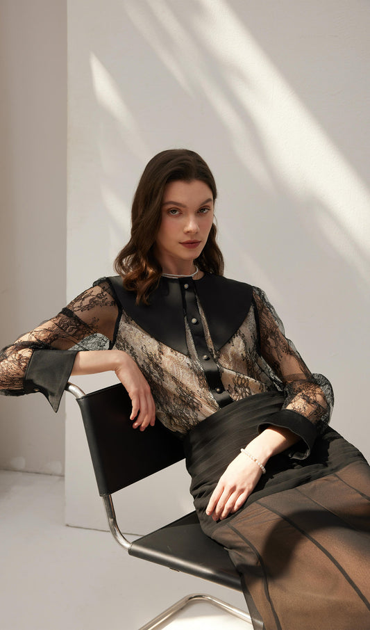Lace Shirt Top