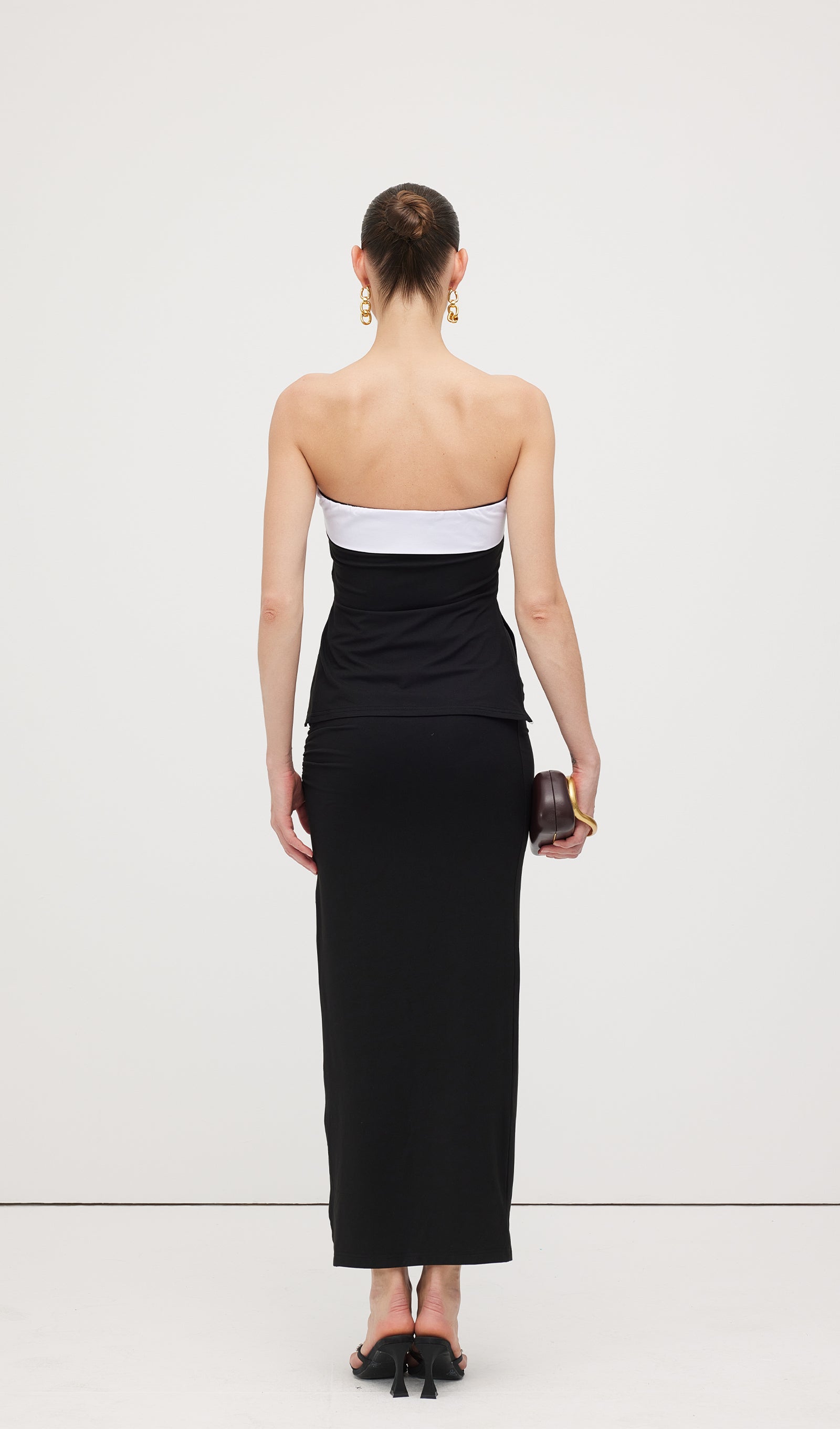 Solid Split Maxi Skirt