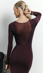 Fitted In Jersey Blend Maxi Dress