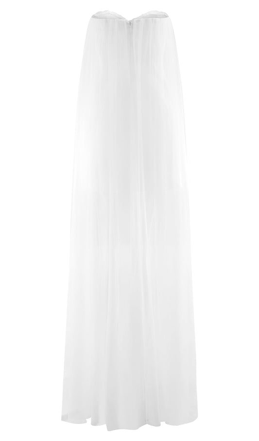 Chiffon Strapless Maxi Dress