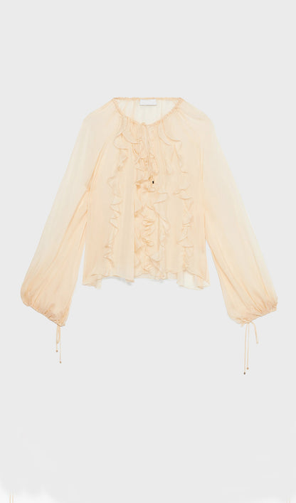 Georgette Blouse With Ruffles