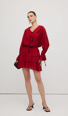 Ruffled Layered Mini Skirt Two Piece Sets