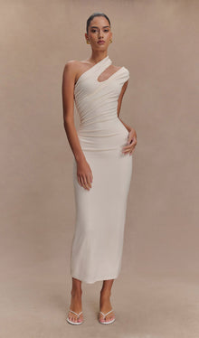 One Shoulder Modal Midi Dress