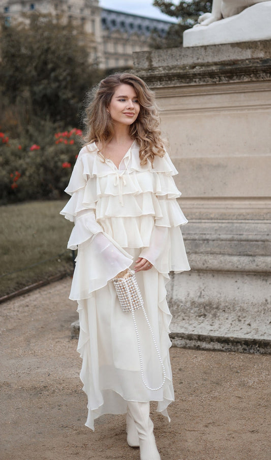 Airy With Ruffles Maxi Dress