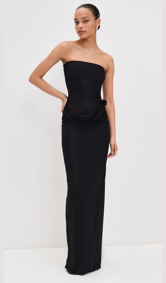 Appliqued Stretch Jersey Maxi Dress