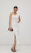 Asymmetric Metallic  Sleeveless Midi Dress