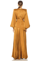 High Neck Split Maxi Evening Dress