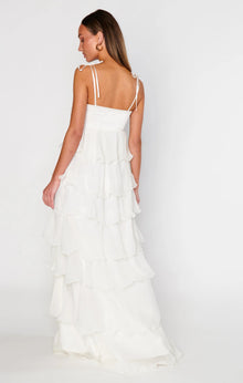 Spaghetti Strap 3D Floral Tiered Dress