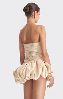 Balloon Draped Mini Dress