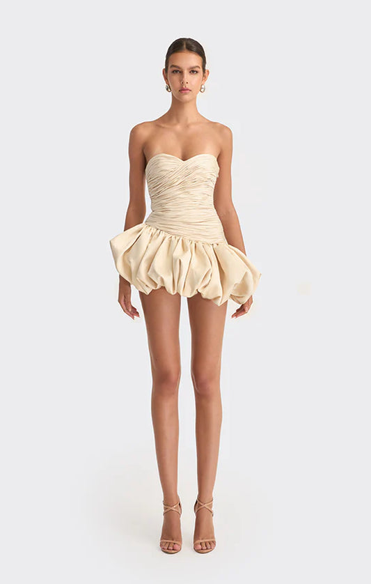 Balloon Draped Mini Dress