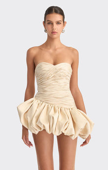 Balloon Draped Mini Dress