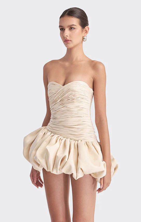 Balloon Draped Mini Dress