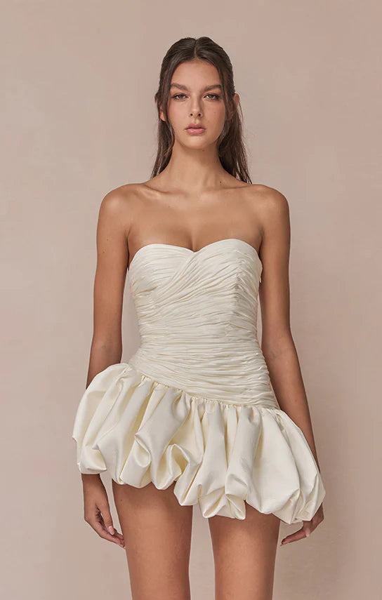 Balloon Draped Mini Dress
