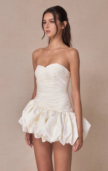 Balloon Draped Mini Dress