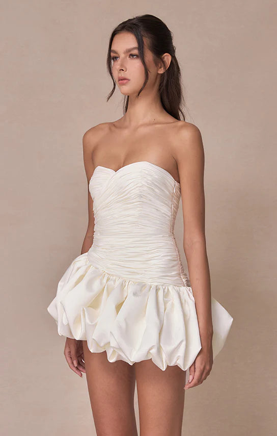 Balloon Draped Mini Dress