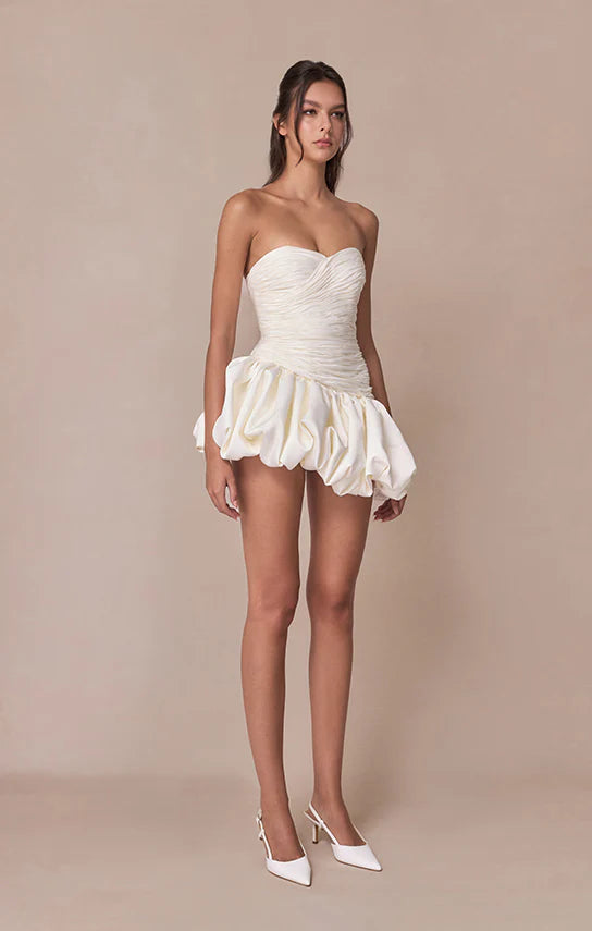 Balloon Draped Mini Dress