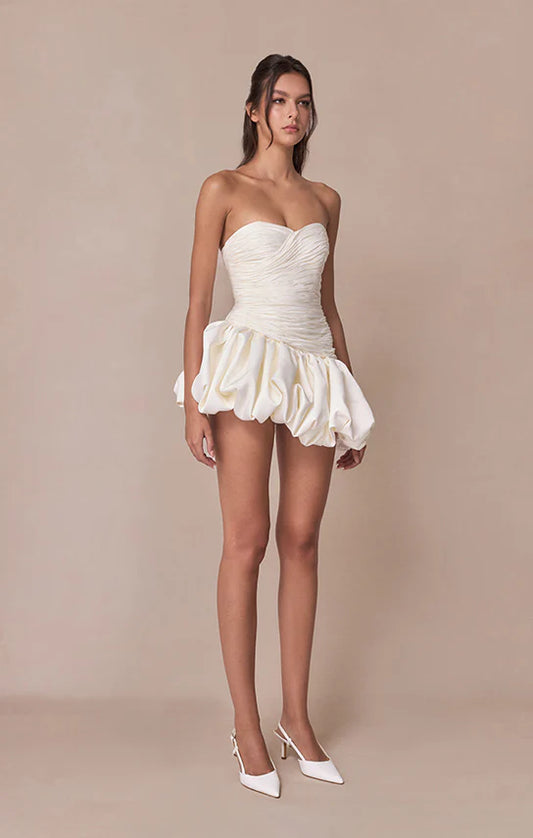 Balloon Draped Mini Dress