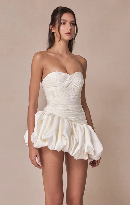 Balloon Draped Mini Dress