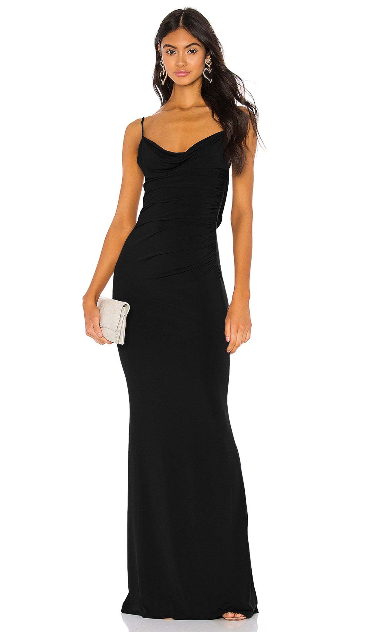 Sexy Cowl Back Maxi Dress