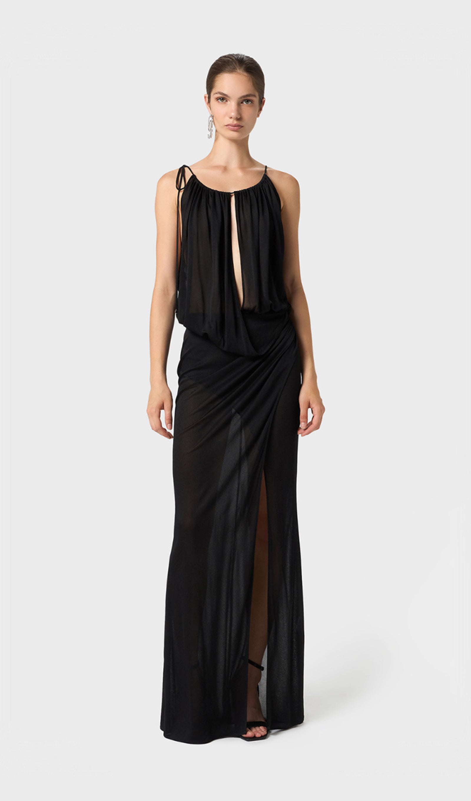 Drapes Split Maxi Dress