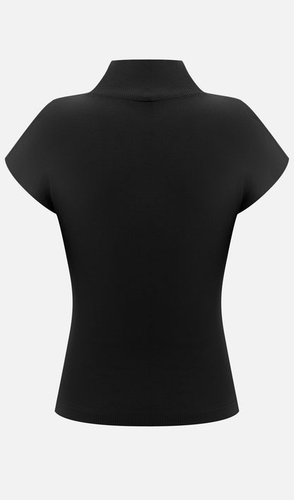Sleeveless Knitted With Pleats Top