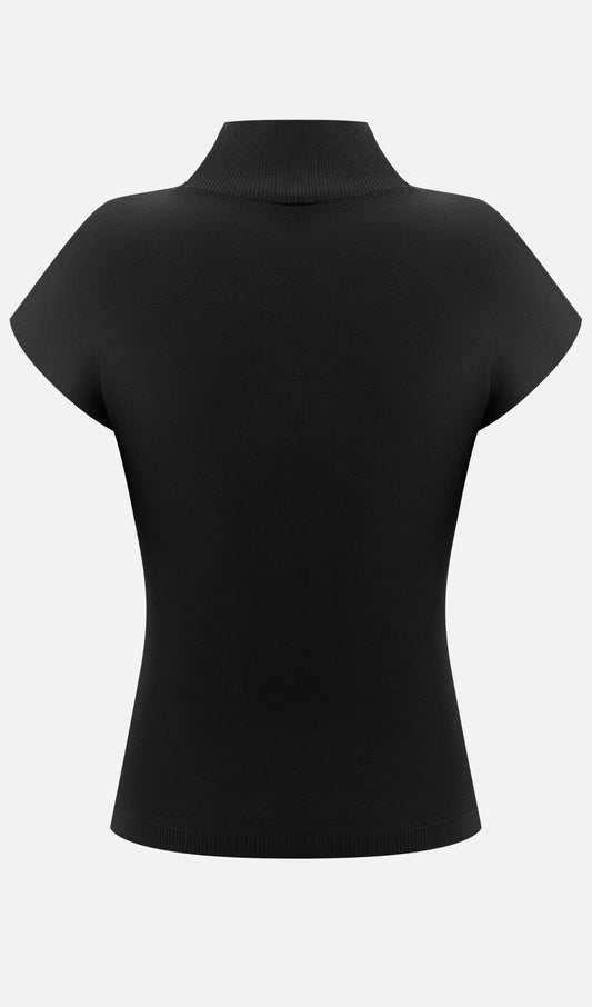 Sleeveless Knitted With Pleats Top