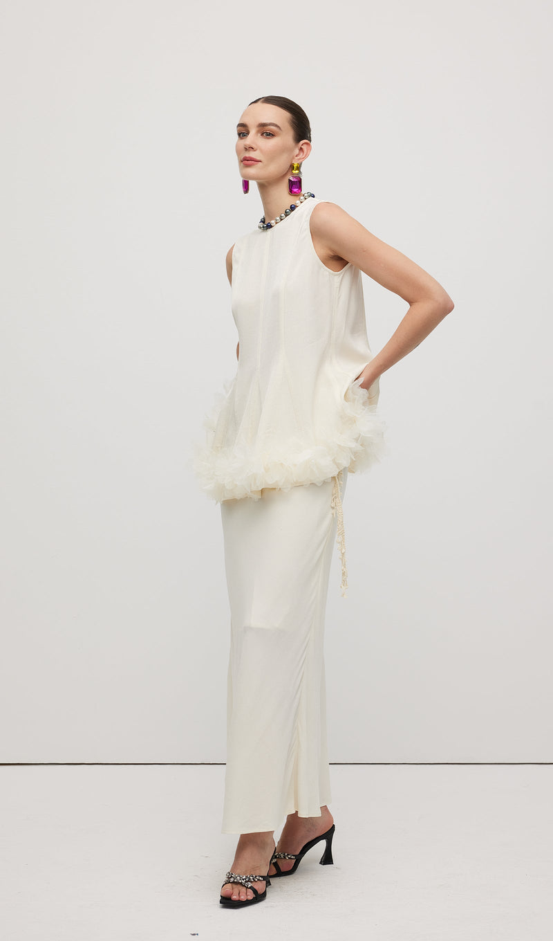 Braided Belted Maxi Skirt