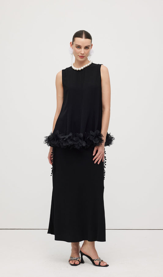 Braided Belted Maxi Skirt