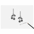 Sweet Cherry 925 Sterling Silver Drop Earrings