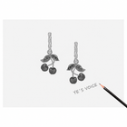 Sweet Cherry 925 Sterling Silver Drop Earrings