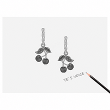 Sweet Cherry 925 Sterling Silver Drop Earrings