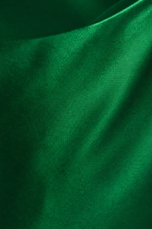 Spaghetti Strap Deconstructed-Bust Backless Acetate Satin/ Mulberry Silk Green Evening Gown