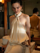 Halter Neck Open-Back Mini Dress