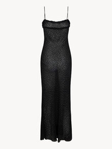 Spaghetti Strap Printed Mesh Dress