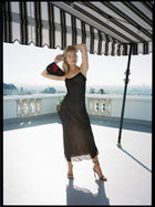 Spaghetti Strap Printed Mesh Dress