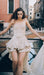 Embroidered Velvet Fishbone Train Skirt Sets